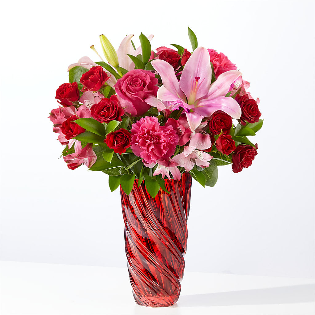 In Love Bouquet with Luxe Swirl Vase – STEPH'S CREATIONS FLORAL DESIGN, Atoka OK