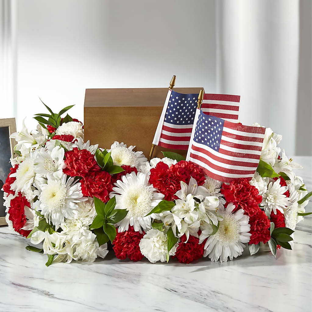 Spirit of Patriotism Cremation Adornment – STEPH'S CREATIONS FLORAL DESIGN, Atoka OK