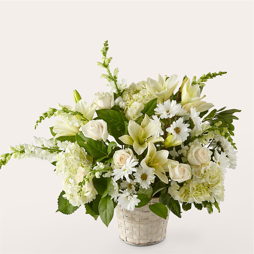 Ivory Elegance Floral Basket – STEPH'S CREATIONS FLORAL DESIGN, Atoka OK