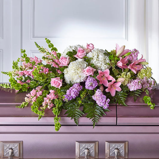 Life's Gratitude Casket Spray – STEPH'S CREATIONS FLORAL DESIGN, Atoka OK