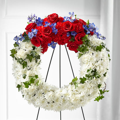 Patriotic Passion Wreath – STEPH'S CREATIONS FLORAL DESIGN, Atoka OK