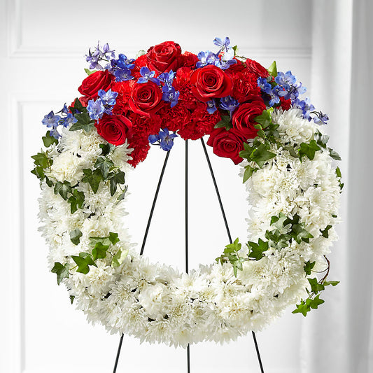 Patriotic Passion Wreath – STEPH'S CREATIONS FLORAL DESIGN, Atoka OK
