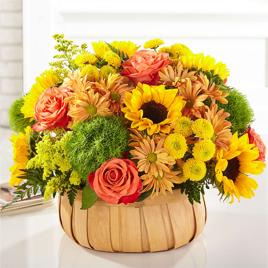Harvest Sunflower Basket – STEPH'S CREATIONS FLORAL DESIGN, Atoka OK