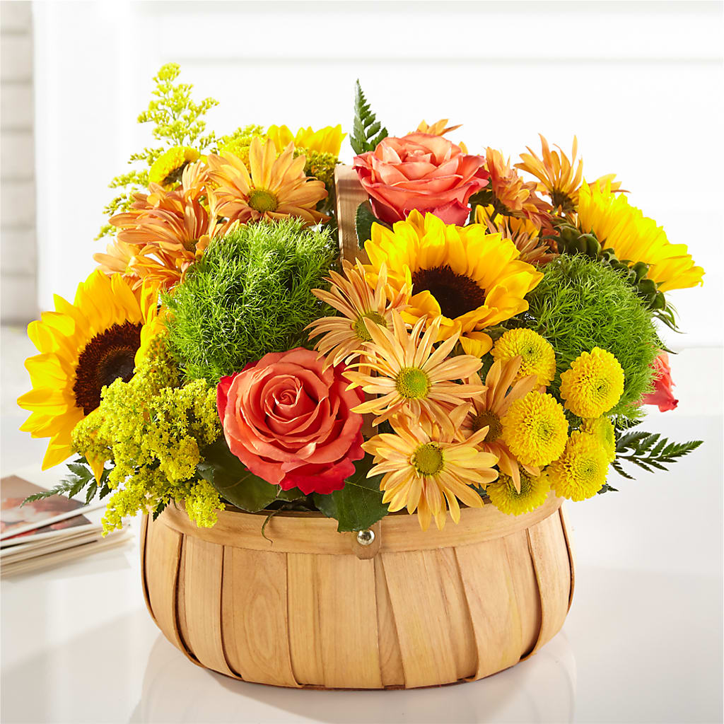 Harvest Sunflower Basket – STEPH'S CREATIONS FLORAL DESIGN, Atoka OK