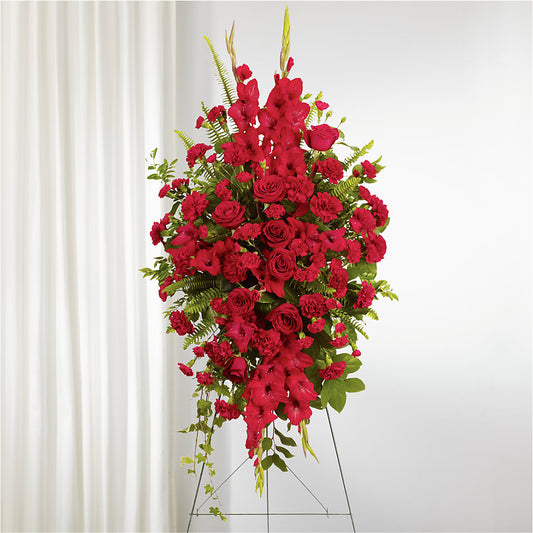 From the Heart Standing Spray – STEPH'S CREATIONS FLORAL DESIGN, Atoka OK