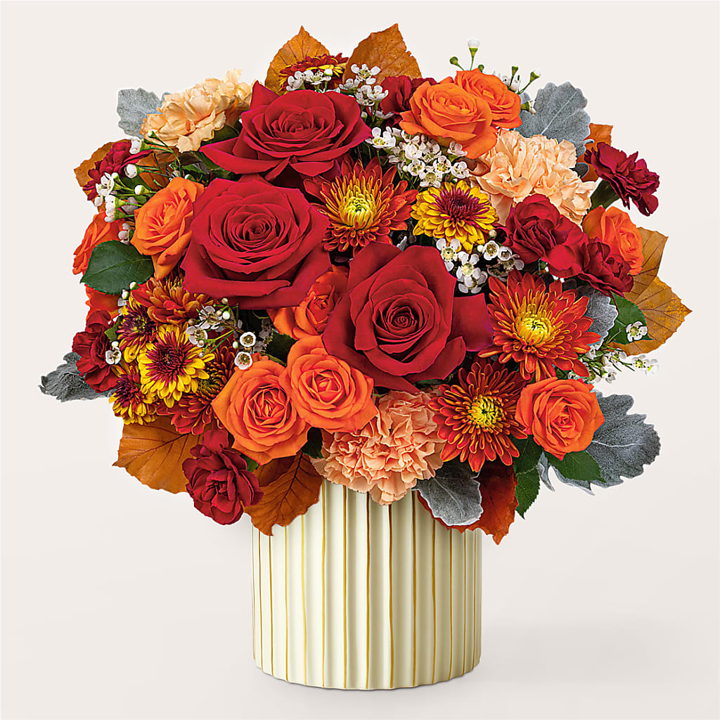 Merlot Bouquet with Ivory Vase – STEPH'S CREATIONS FLORAL DESIGN, Atoka OK