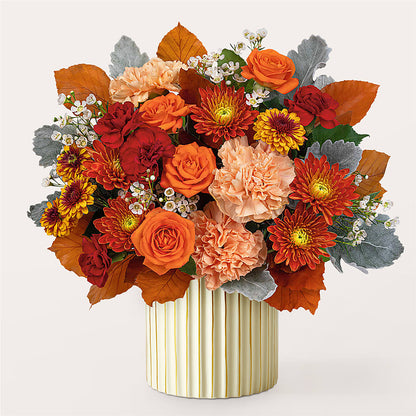 Merlot Bouquet with Ivory Vase – STEPH'S CREATIONS FLORAL DESIGN, Atoka OK