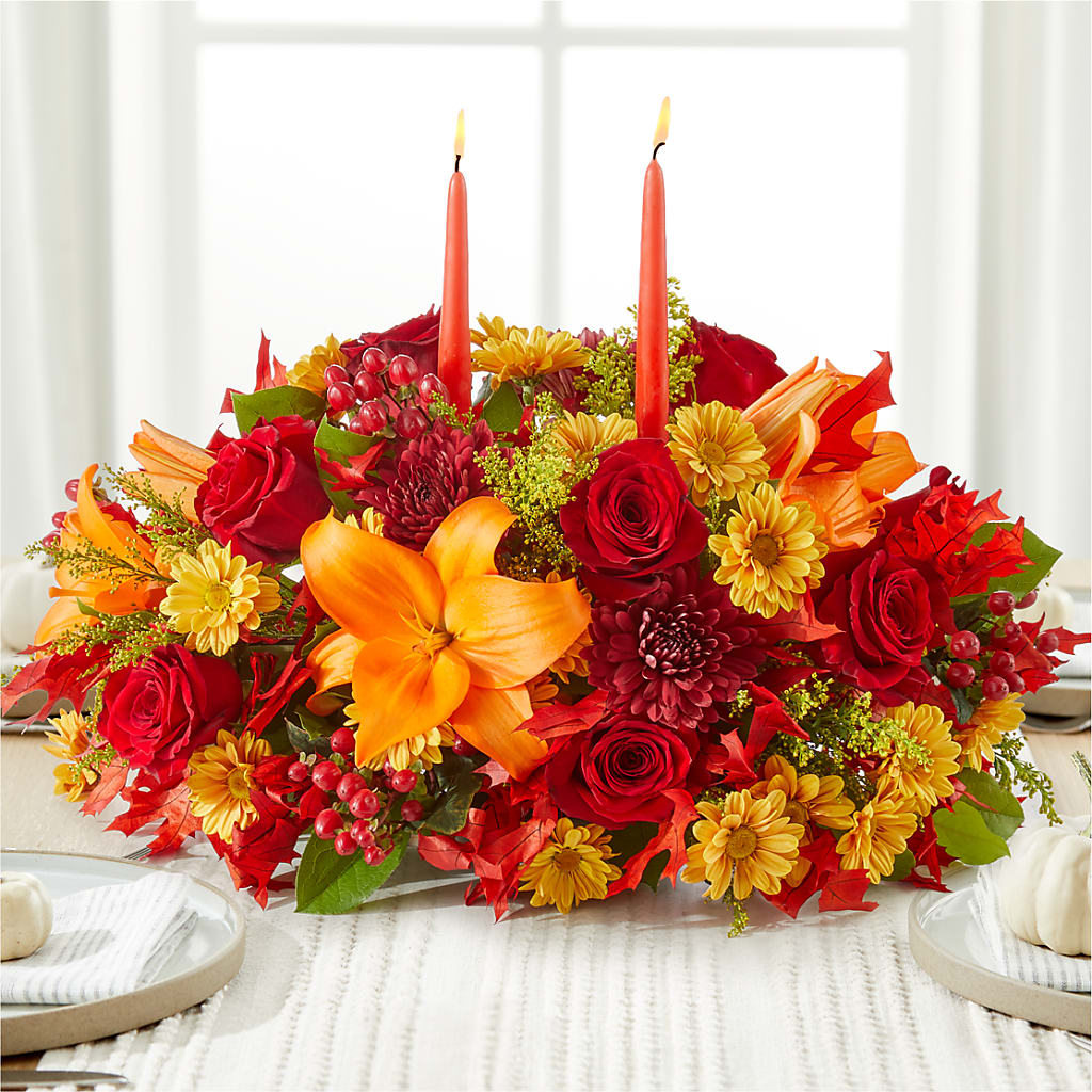 Autumn's Embrace Centerpiece – STEPH'S CREATIONS FLORAL DESIGN, Atoka OK